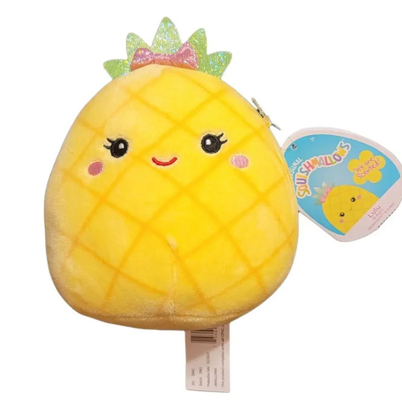 SQUISHMALLOWS Lulu The Bright Yellow Pineapple Small 6 Inch Plush New With Tags - Picture 1 of 10